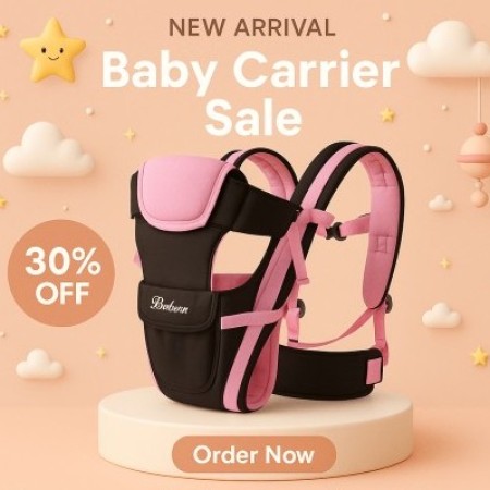 Beth Bear Baby Carrier  Black Pink