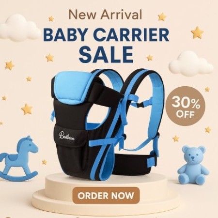 Beth Bear Baby Carrier Black Blue
